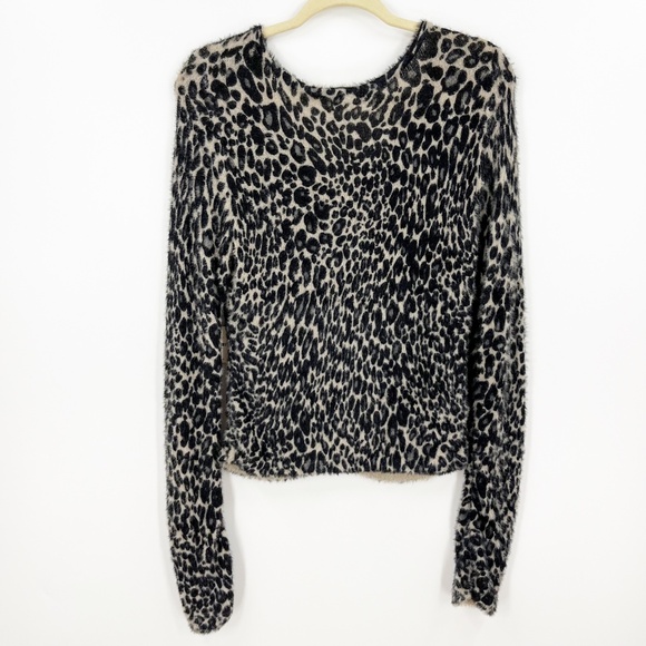 Free People One Leopard Mink Cardigan Sz S - Picture 3 of 10